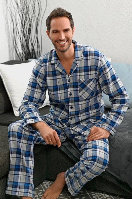 Pijama abierto largo de punto