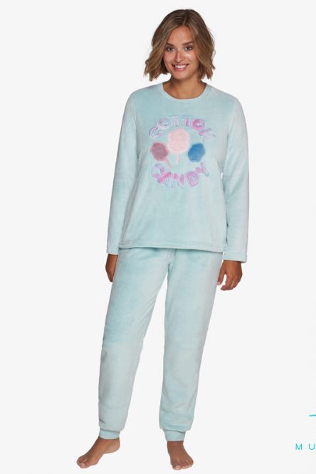Pijama de manga larga de terciopelo Cotton Candy