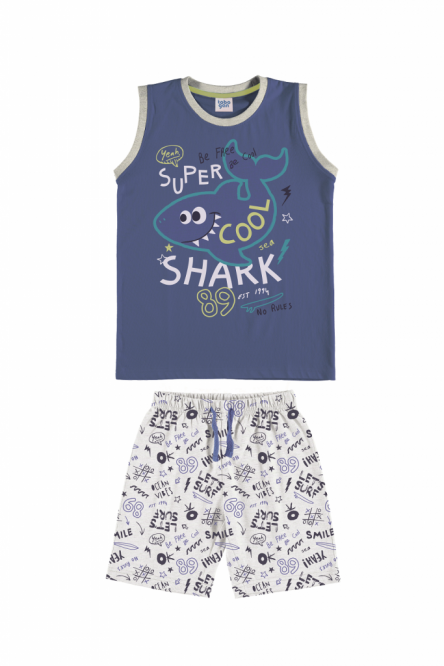 Pijama de punto de tirantes Shark