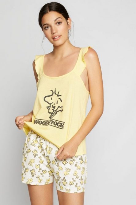 Pijama de tirantes Snoopy de algodón